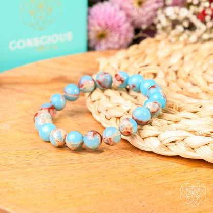 Empath’s Shield - Aqua Terra Jasper Bracelet Conscious Items