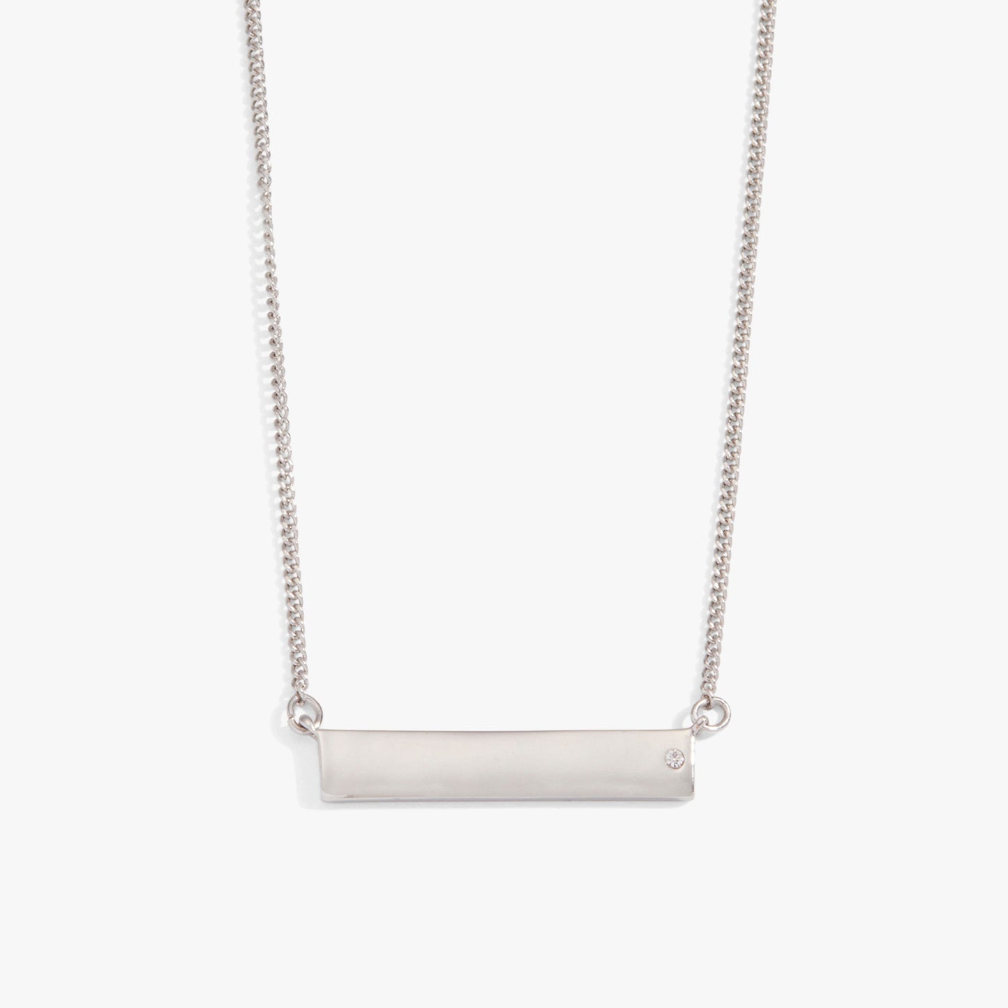 Bar Necklace with Crystal Accent ALEX AND ANI