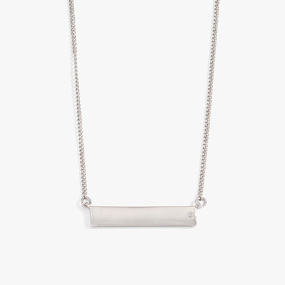 Bar Necklace with Crystal Accent ALEX AND ANI