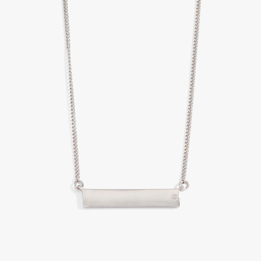 Bar Necklace with Crystal Accent ALEX AND ANI