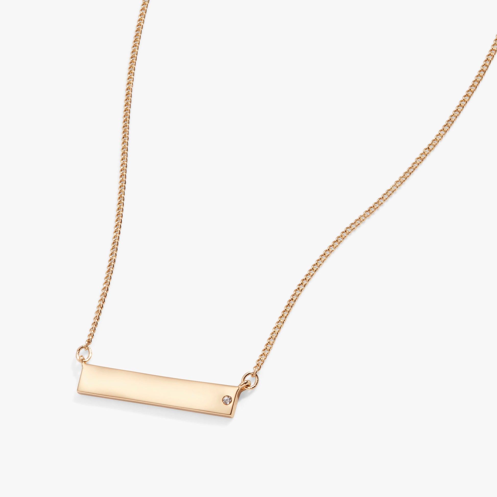Bar Necklace with Crystal Accent ALEX AND ANI