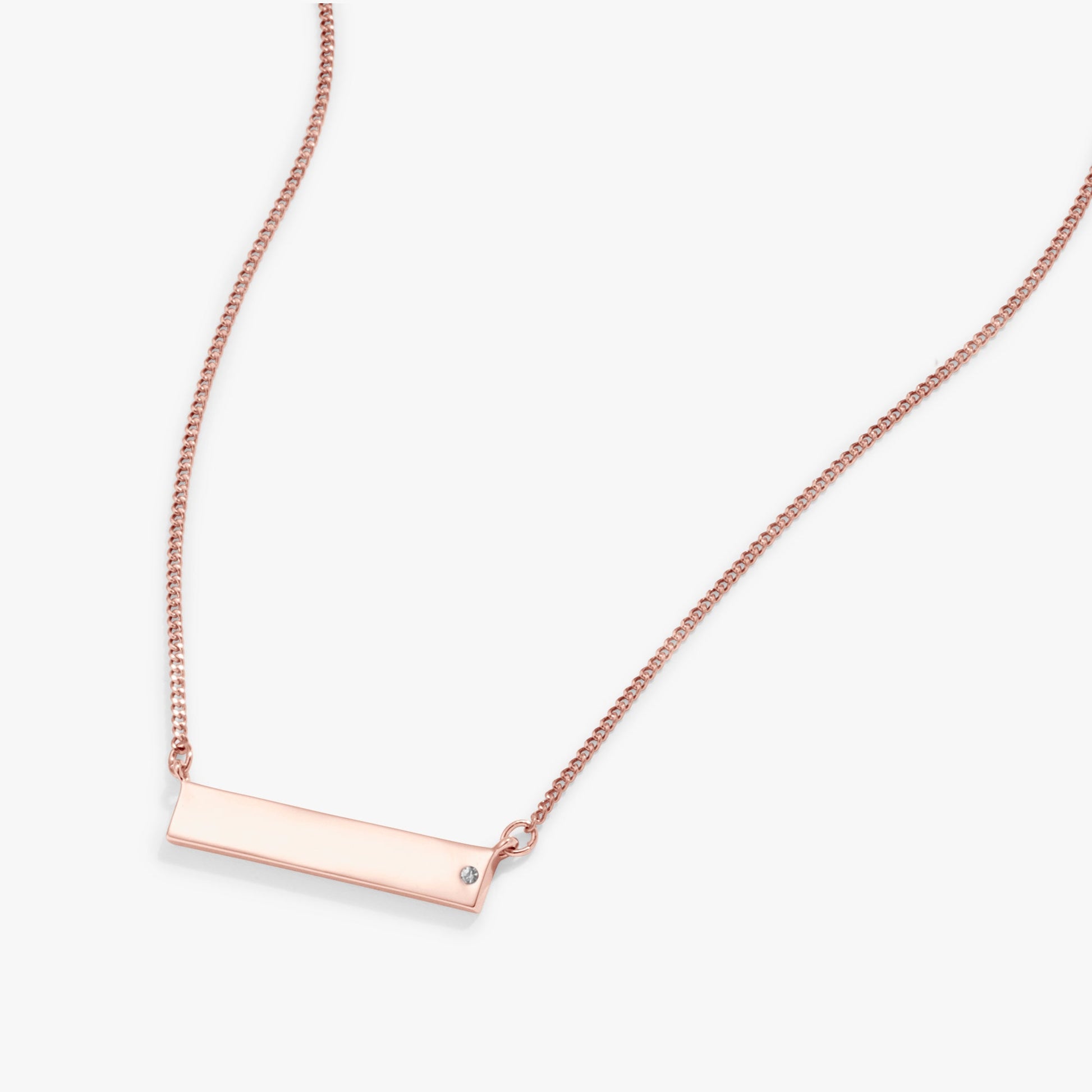Bar Necklace with Crystal Accent ALEX AND ANI