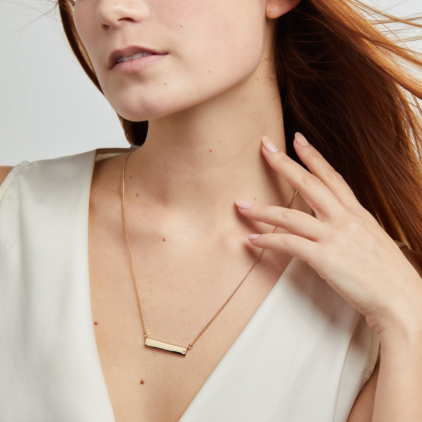 Bar Necklace with Crystal Accent ALEX AND ANI