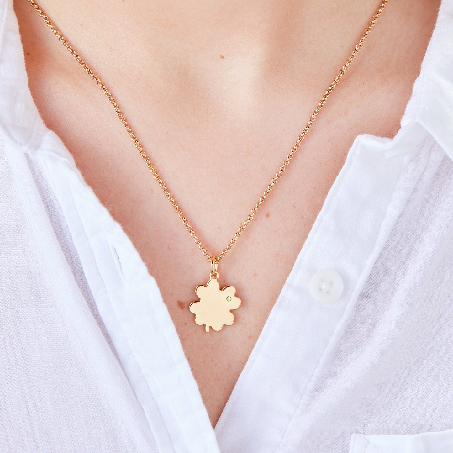 Four-Leaf Clover Necklace, 21" ALEX AND ANI
