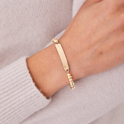 Inline Bar Stretch Bracelet with Crystal Accent ALEX AND ANI