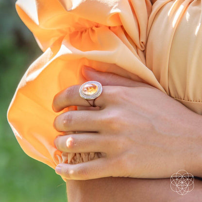 Eye of The Sun - Silver Aura Ring of Attraction Conscious Items
