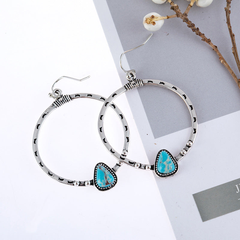 Turquoise Drop Earrings Bumpkin Ranchwear