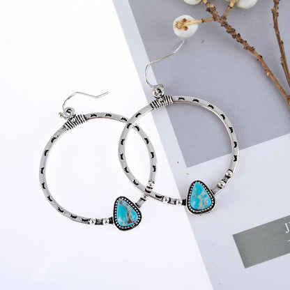 Turquoise Drop Earrings Bumpkin Ranchwear