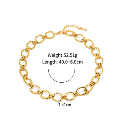 18K gold chain design simple and elegant necklace