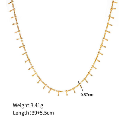 18K Gold Geometric Design Trendy Personality Necklace