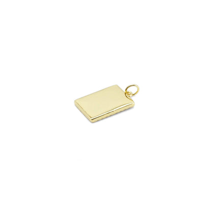 Gold Radial Sun Rectangle Shape Charm, Sku#Y891