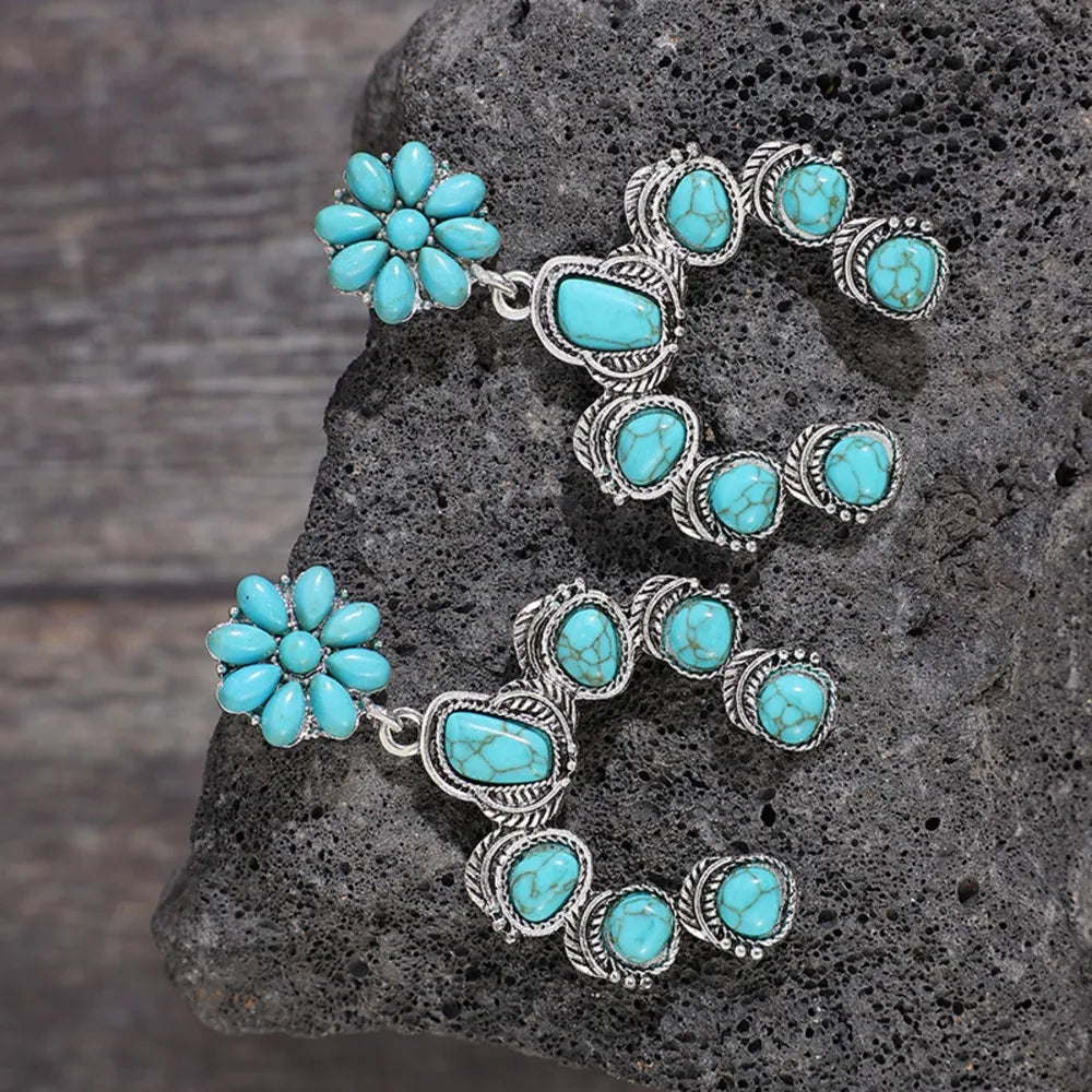 Turquoise Dangle Earrings Bumpkin Ranchwear