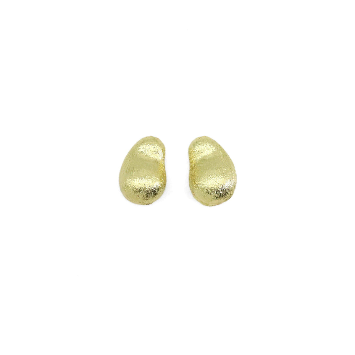 Gold Brushed Gold Bean Space Bead, Sku#Y919