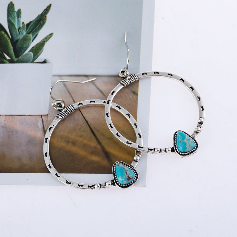 Turquoise Drop Earrings Bumpkin Ranchwear