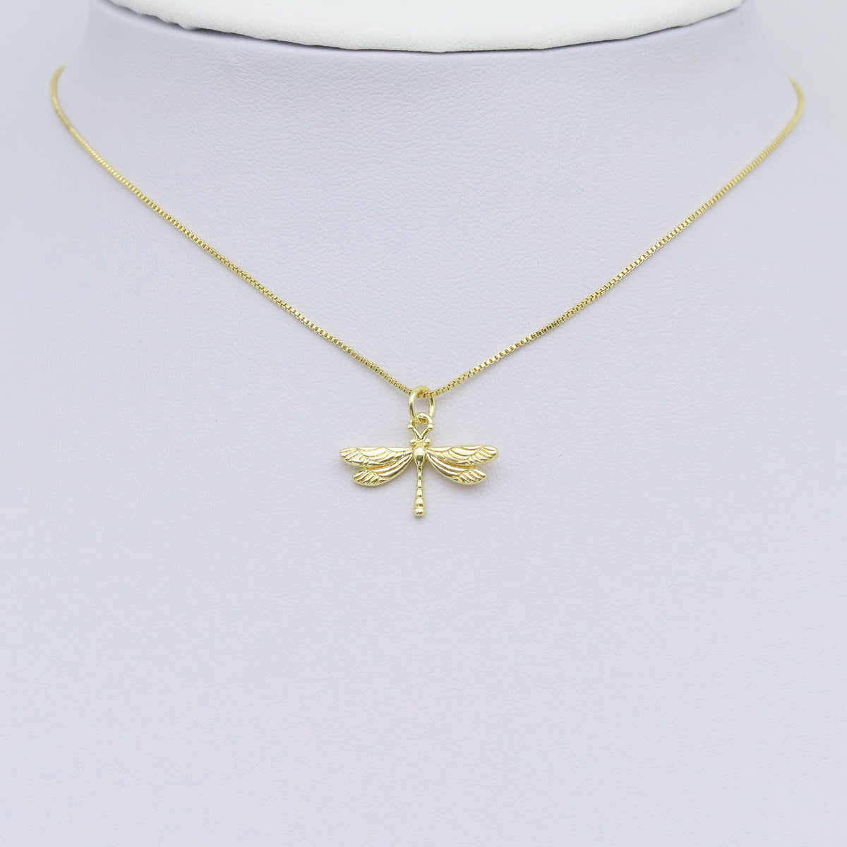 Gold Dragonfly Charm Pendant, Sku#Y985