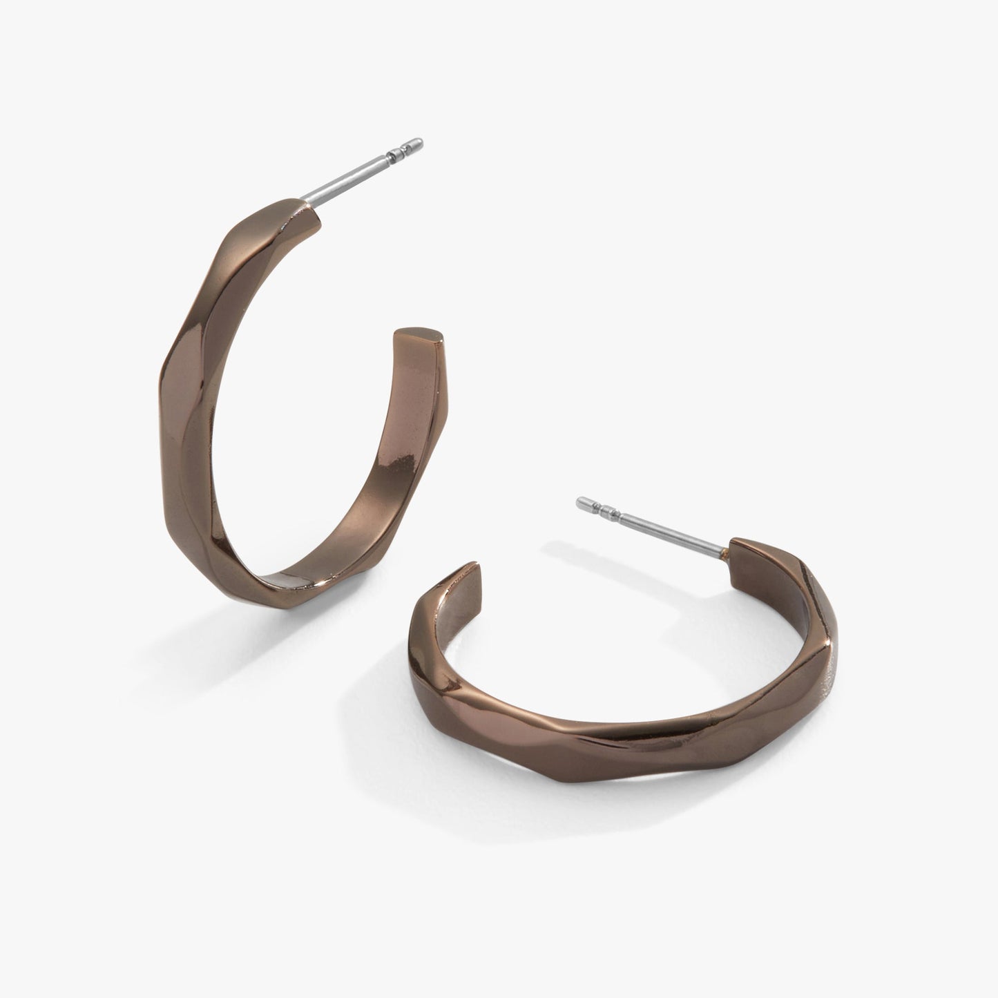 Faceted Hoop Earrings ALEX AND ANI