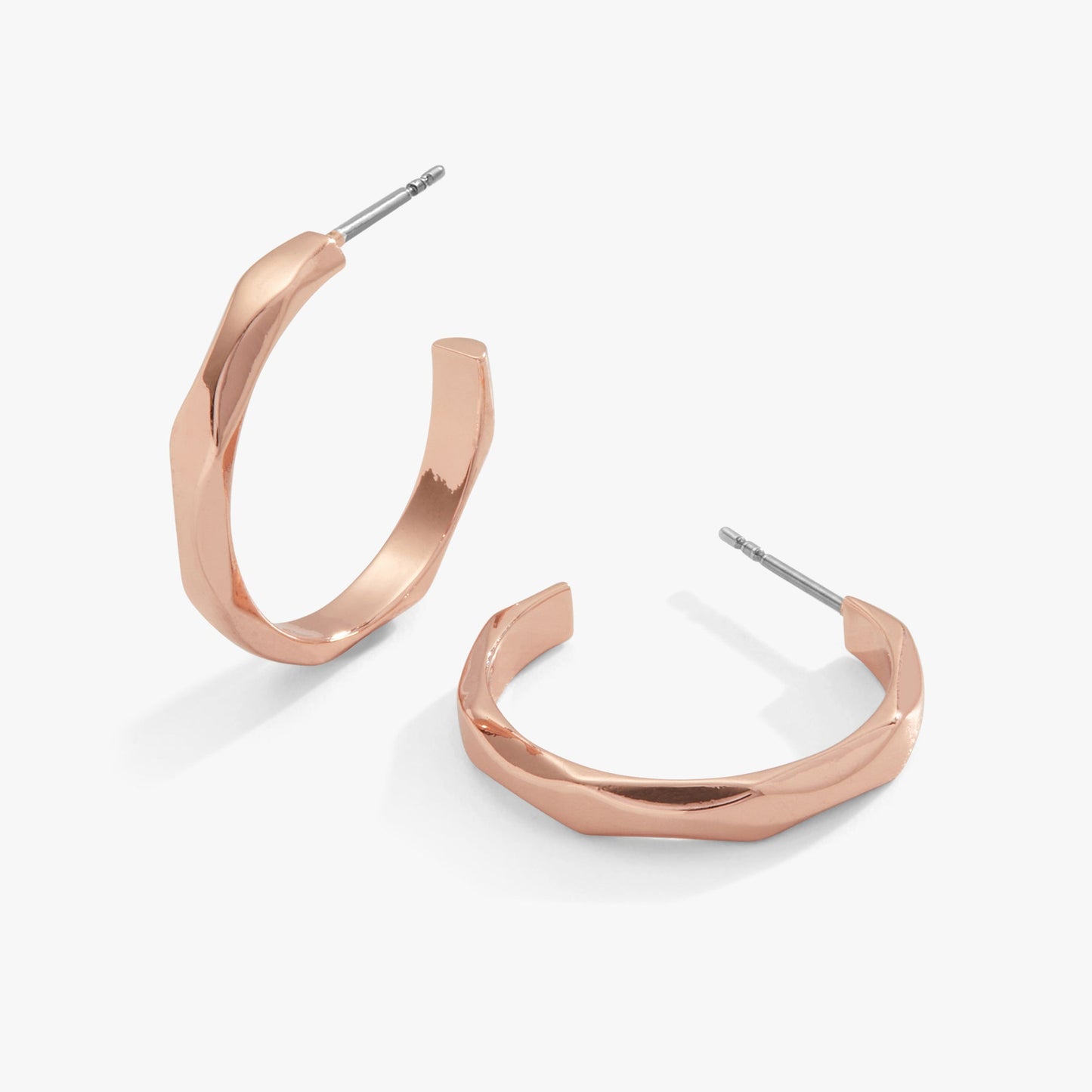 Faceted Hoop Earrings ALEX AND ANI