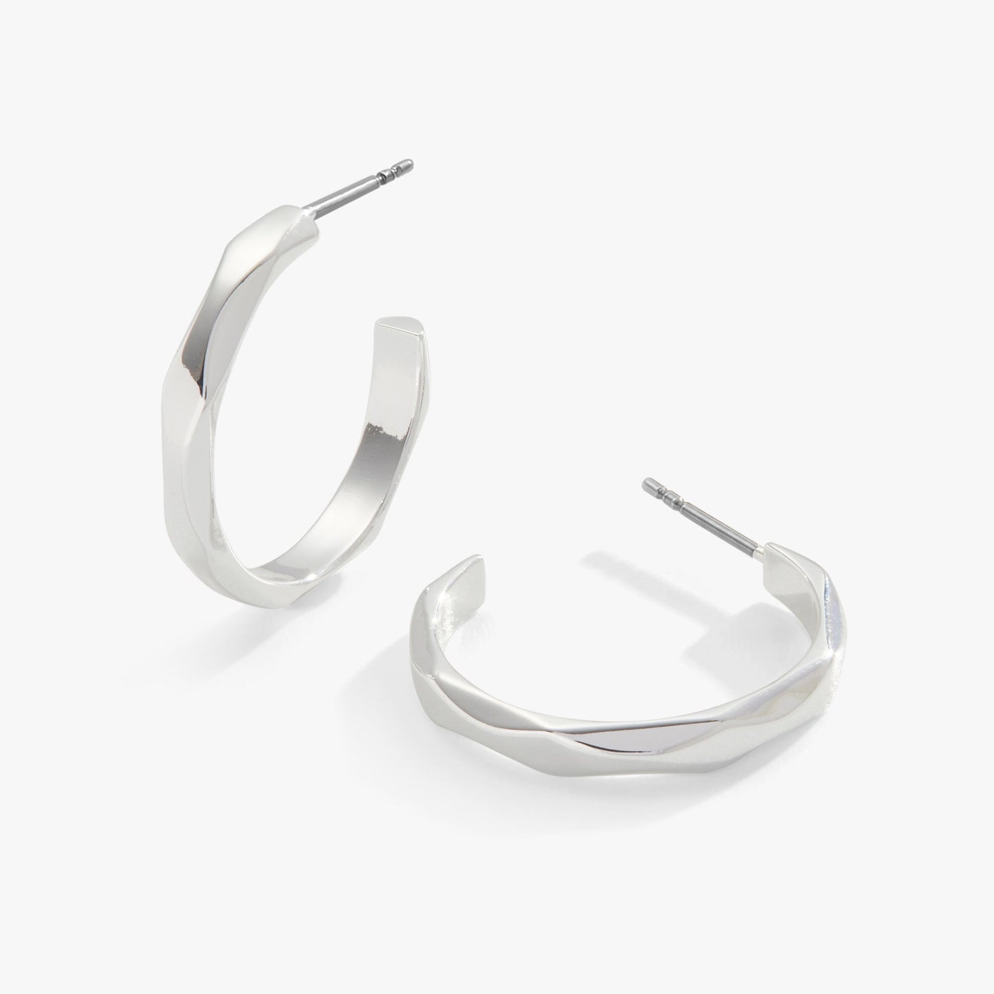 Faceted Hoop Earrings ALEX AND ANI