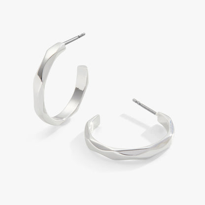Faceted Hoop Earrings ALEX AND ANI