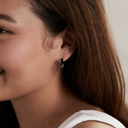 Faceted Hoop Earrings ALEX AND ANI