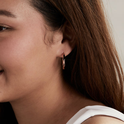 Faceted Hoop Earrings ALEX AND ANI