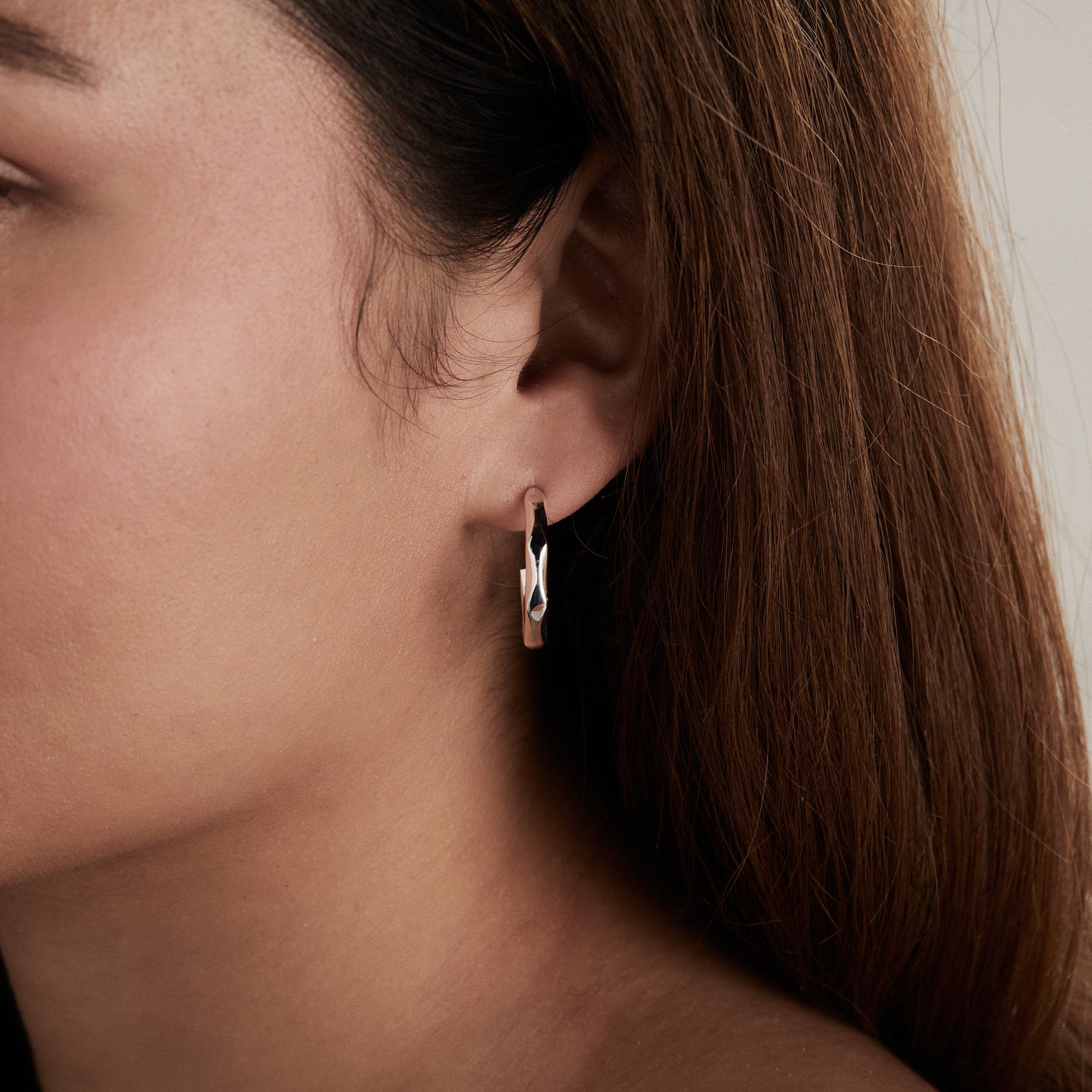 Faceted Hoop Earrings ALEX AND ANI