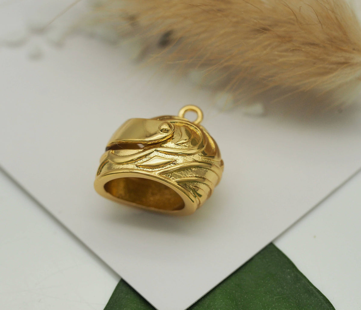 Gold Helmet Charm, Sku#Y674