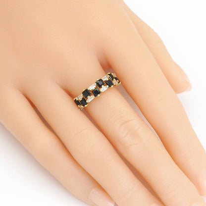 Black White CZ Baguette CZ Adjustable Ring,Sku#Y882