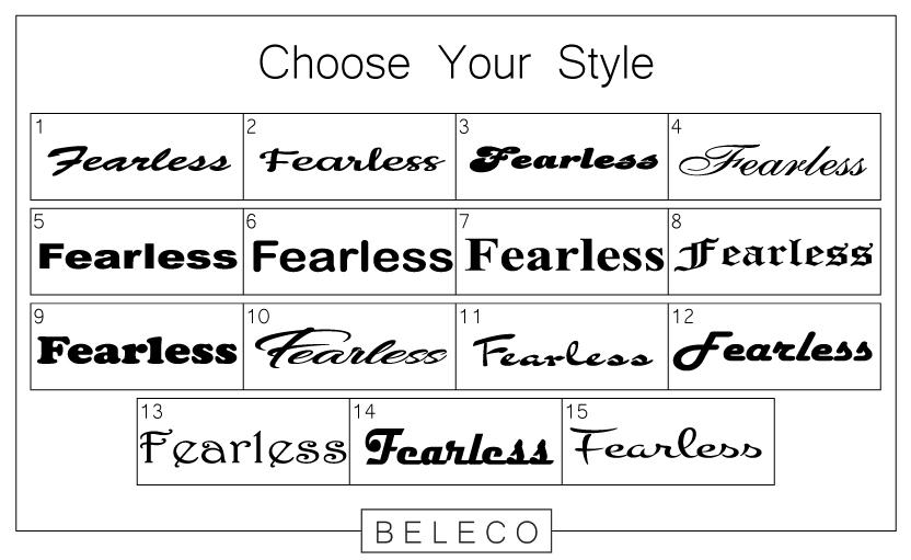 Fearless Engraved Cuff Bracelet