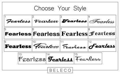 Fearless Engraved Cuff Bracelet
