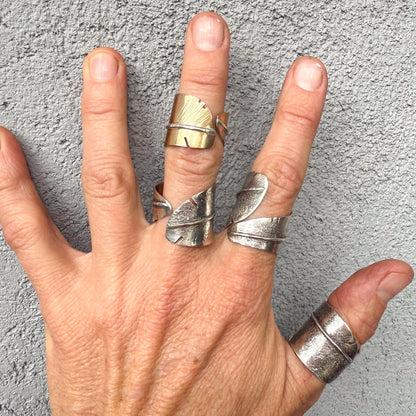 Sterling Silver Fearless Feather Ring