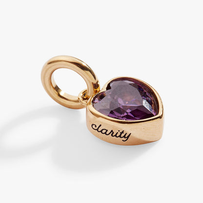 February 'Clarity' Heart Birthstone Charm ALEX AND ANI