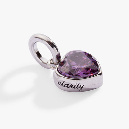 February 'Clarity' Heart Birthstone Charm ALEX AND ANI