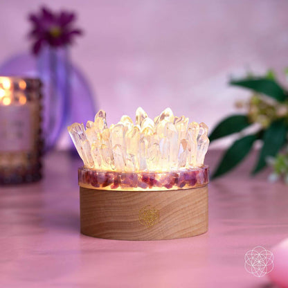 Find My Peace - Quartz & Tourmaline Lamp of Blooming Tranquility Conscious Items