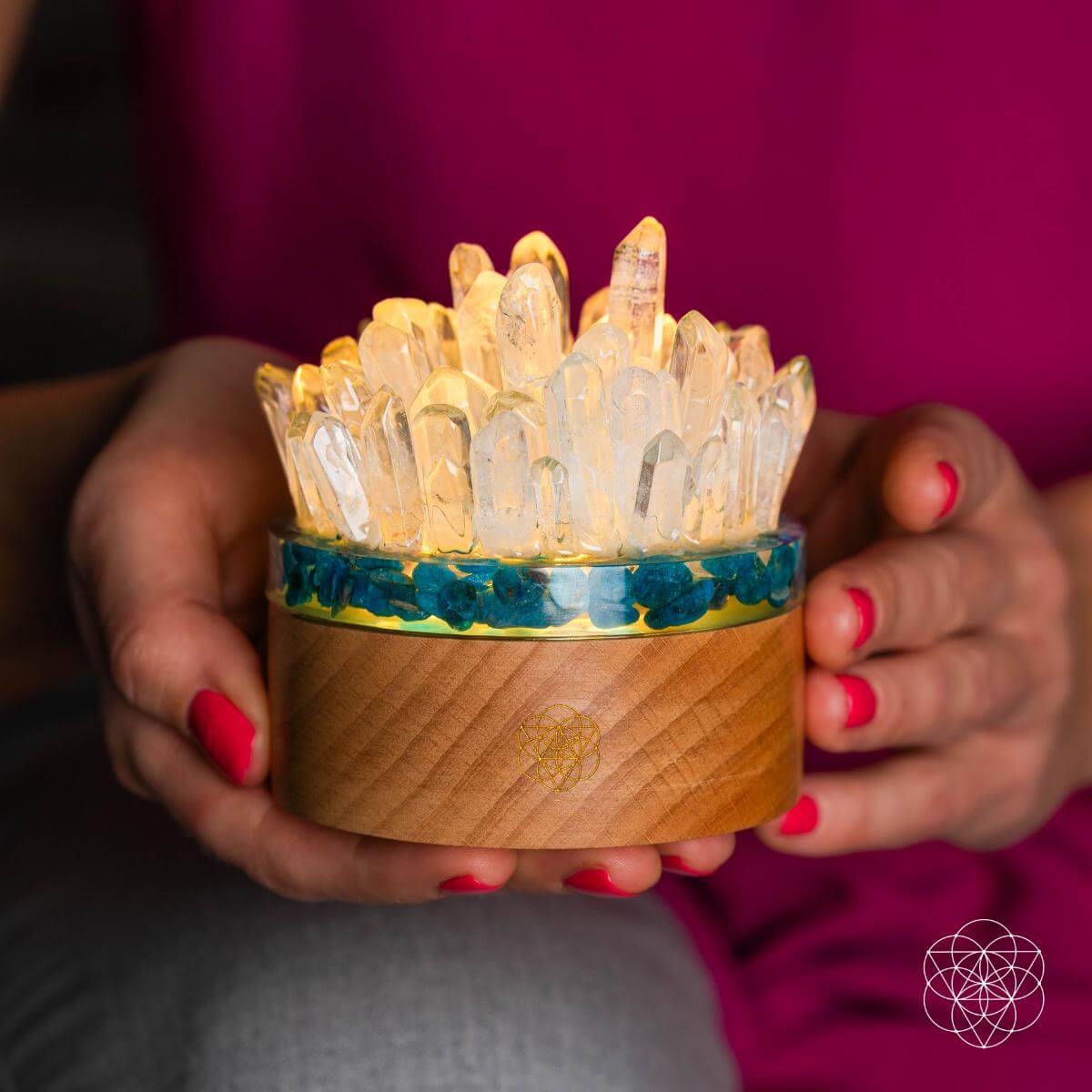 Find My Voice - Quartz & Apatite Lamp of Blooming Confidence Conscious Items