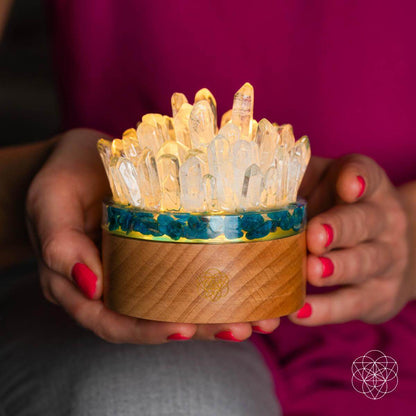 Find My Voice - Quartz & Apatite Lamp of Blooming Confidence Conscious Items