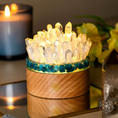 Find My Voice - Quartz & Apatite Lamp of Blooming Confidence Conscious Items