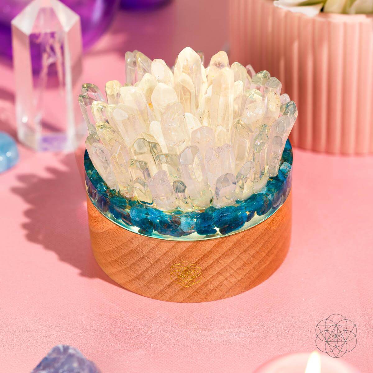 Find My Voice - Quartz & Apatite Lamp of Blooming Confidence Conscious Items