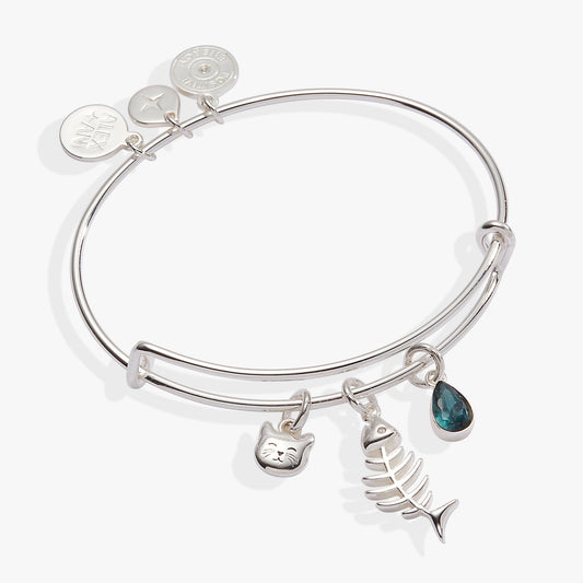 Fish Bone Cat Bangle ALEX AND ANI