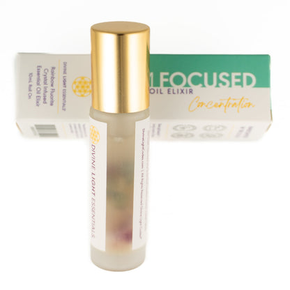 I Am Focused Essential Oil Elixir - Concentration, Awareness, Mindfulness - 10ml Roller Bottle Divine Light Codes