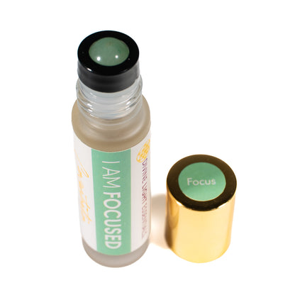 I Am Focused Essential Oil Elixir - Concentration, Awareness, Mindfulness - 10ml Roller Bottle Divine Light Codes