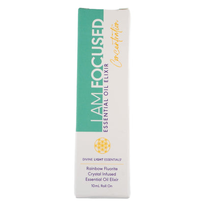I Am Focused Essential Oil Elixir - Concentration, Awareness, Mindfulness - 10ml Roller Bottle Divine Light Codes