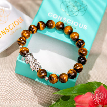 Fortune Flows - Tiger’s Eye & Pixiu Bracelet Conscious Items