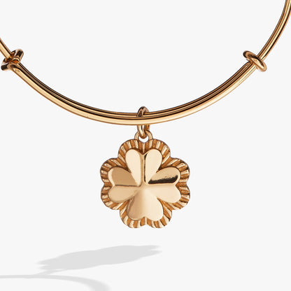 Four-Leaf Clover Charm Bangle ALEX AND ANI
