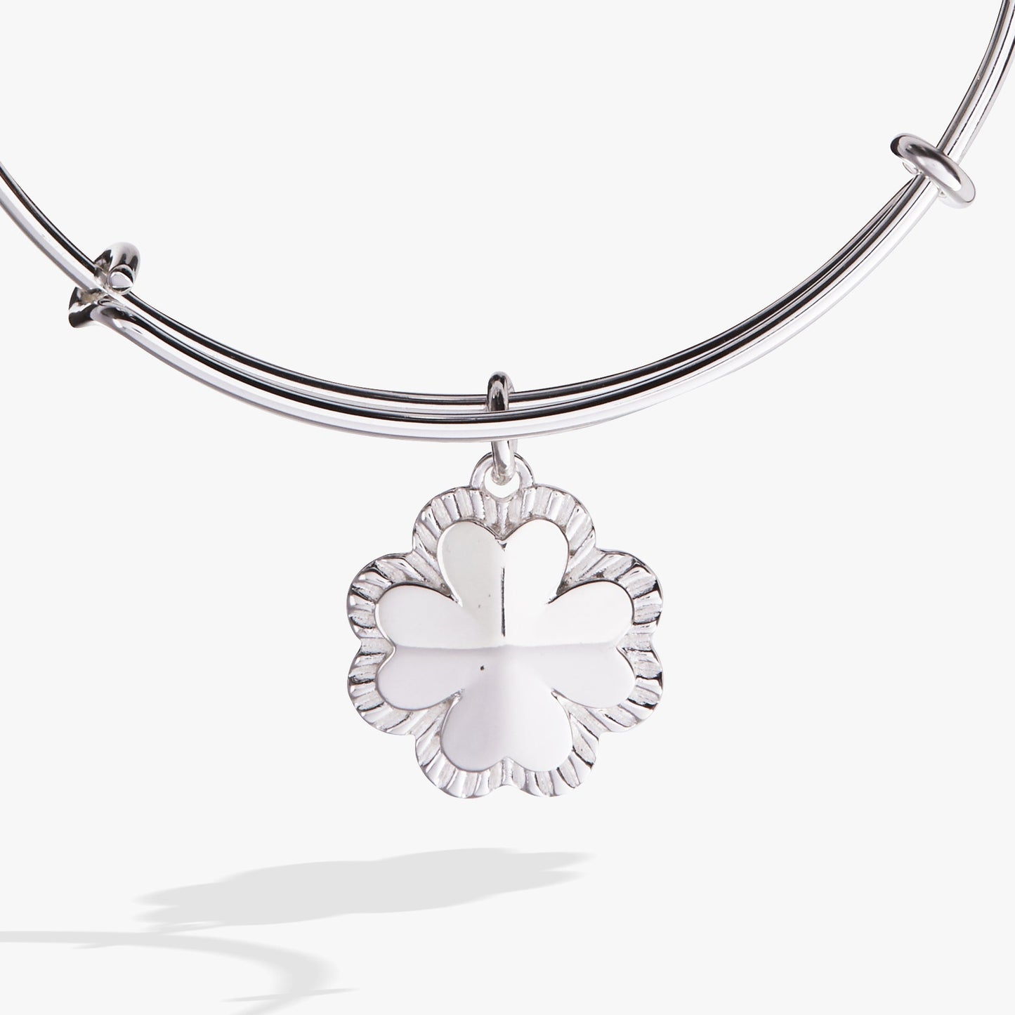 Four-Leaf Clover Charm Bangle ALEX AND ANI