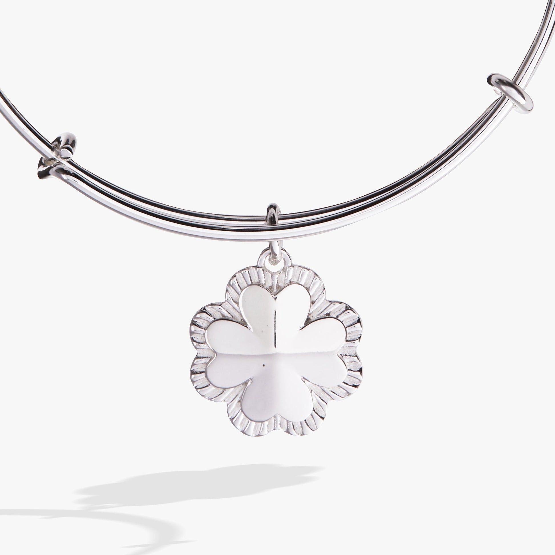 Four-Leaf Clover Charm Bangle ALEX AND ANI