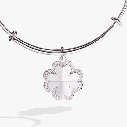 Four-Leaf Clover Charm Bangle ALEX AND ANI