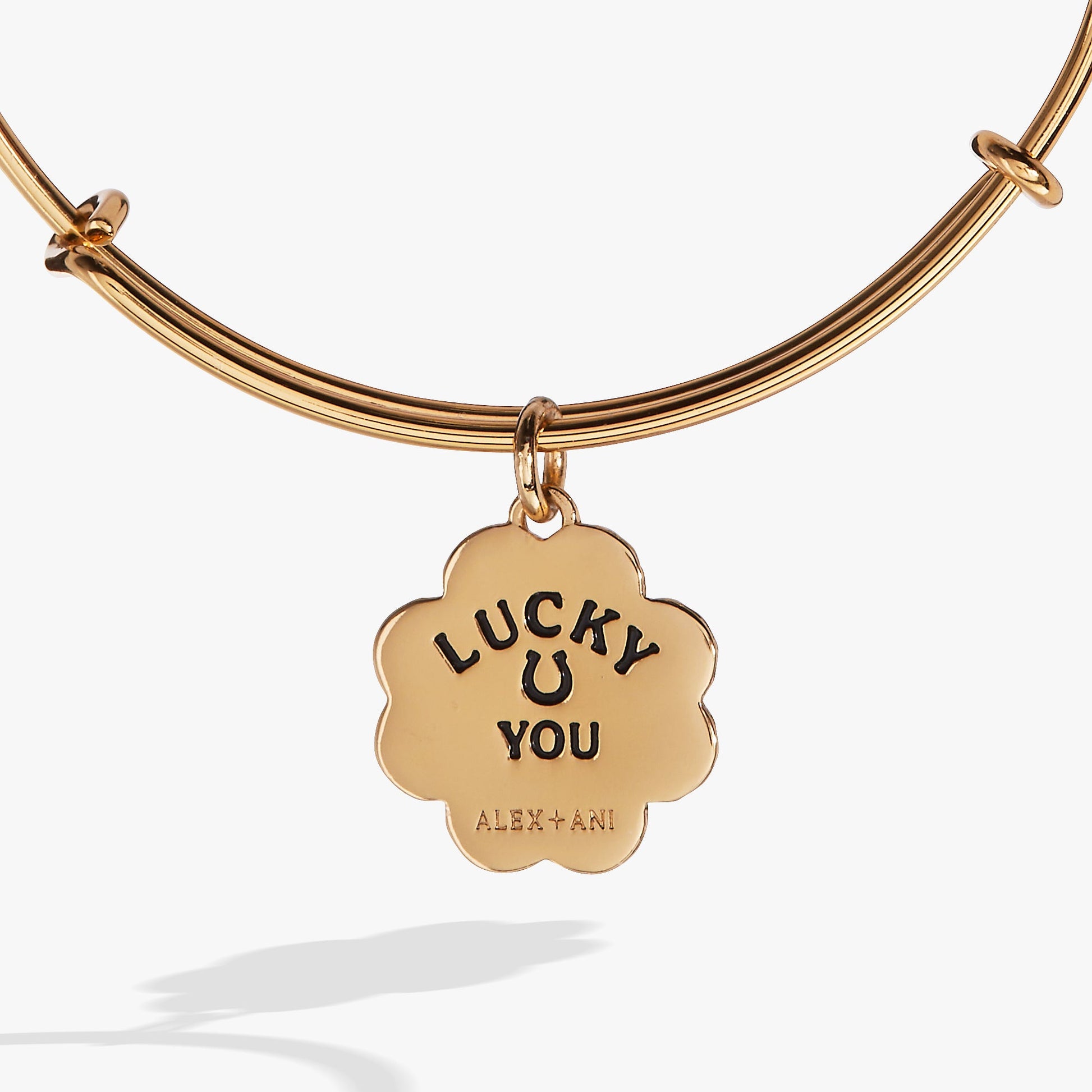 Four-Leaf Clover Charm Bangle ALEX AND ANI