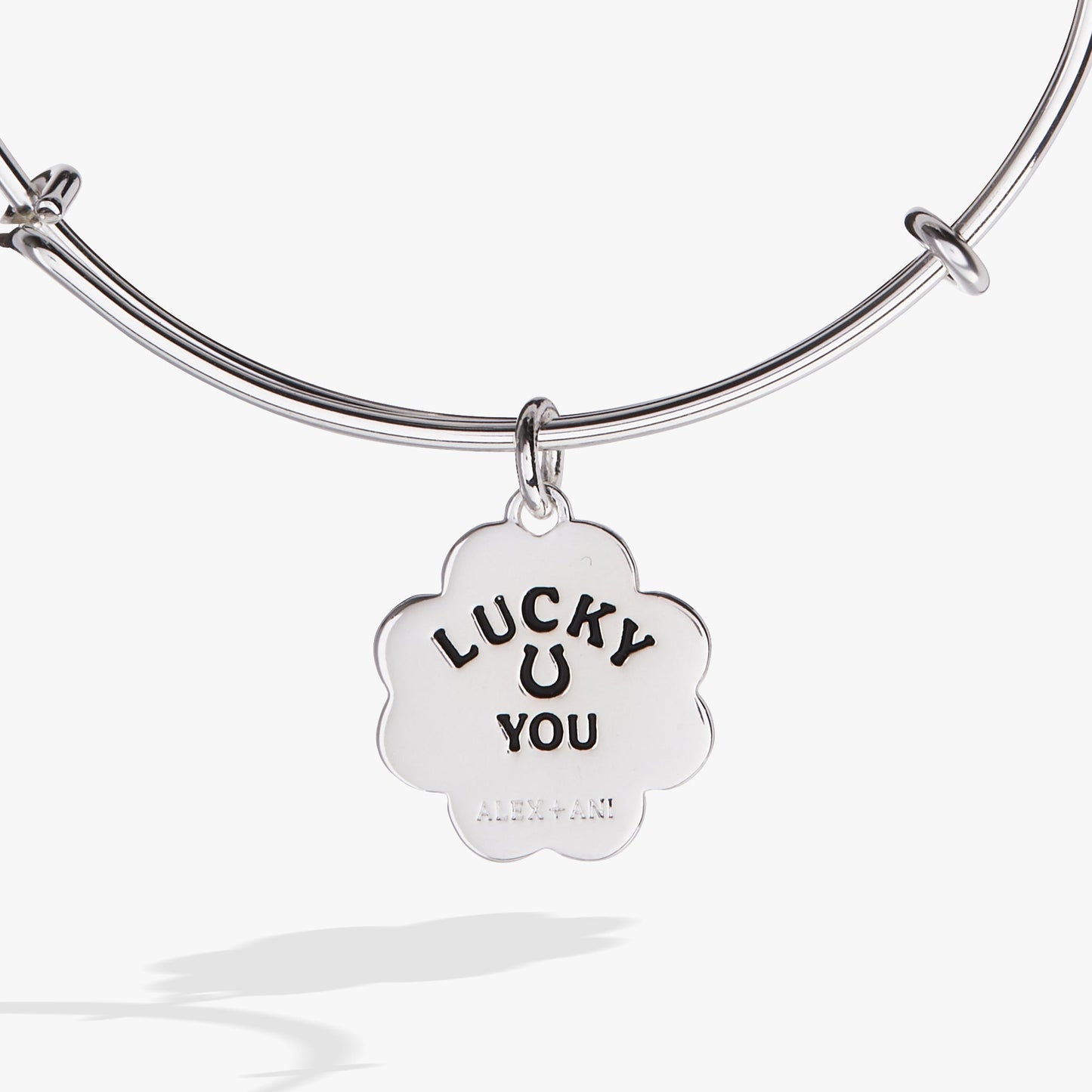 Four-Leaf Clover Charm Bangle ALEX AND ANI