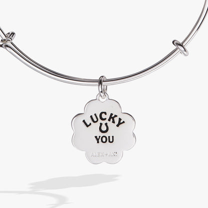 Four-Leaf Clover Charm Bangle ALEX AND ANI